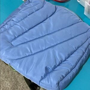 Blue Quilted Sleeve Bag